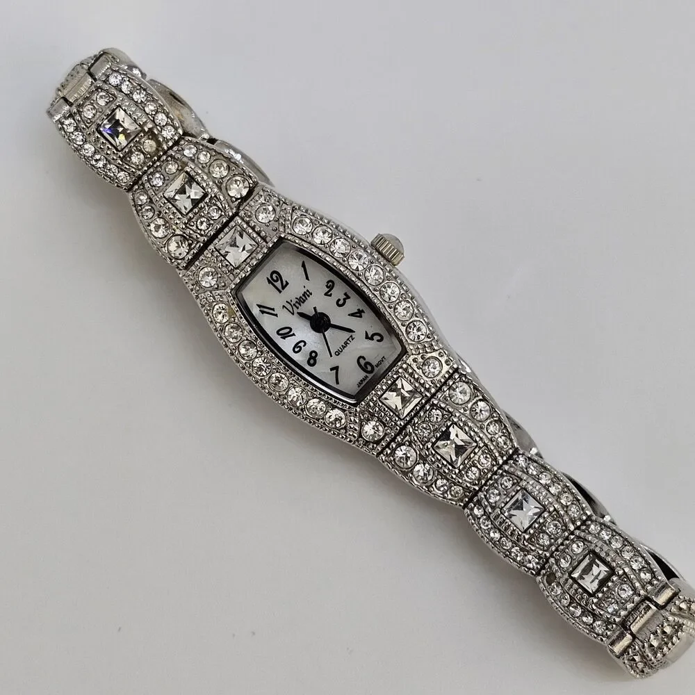 Vivani Women's Watch 18MM White Dial Gray Bracelet Band 6.5